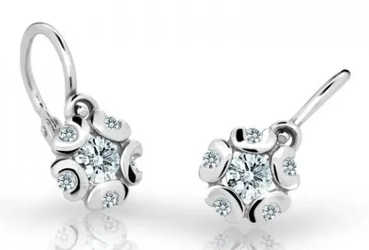 Cutie Diamonds Krásné dětské náušnice z bílého zlata s brilianty DC2178-10-00-X-2