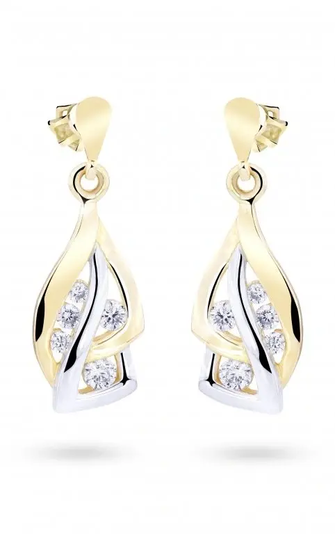 Cutie Diamonds Krásné náušnice ze žlutého zlata s diamanty DZ8045-30-00-X-1