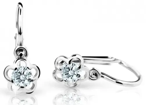 Cutie Diamonds Kytičkové dětské náušnice z bílého zlata s brilianty DC1945-10-00-X-2