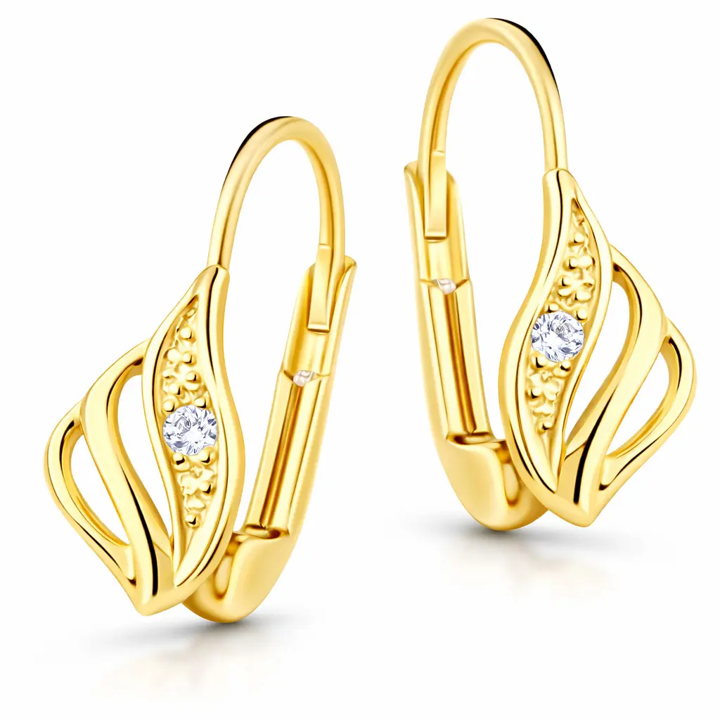 Cutie Diamonds Luxusní náušnice ze žlutého zlata s brilianty DZ8024-L-55-00-X-L1