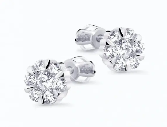Cutie Diamonds Nádherné náušnice z bílého zlata s diamanty DZ8039-30-00-X-2