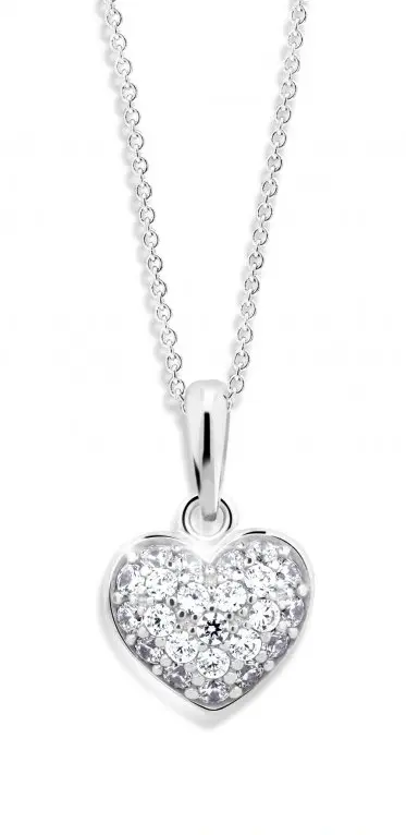 Cutie Diamonds Něžný přívěsek ze žlutého zlata s diamanty Srdce DZ6307-2409-40-00-X-2