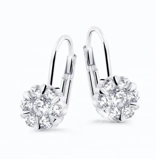Cutie Diamonds Okouzlující visací náušnice z bílého zlata s diamanty DZ8039-55-00-X-2