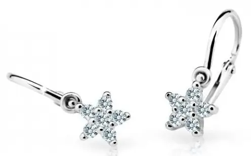 Cutie Diamonds Dětské náušnice z bílého zlata Hvězdičky s brilianty DC2118-10-00-X-2