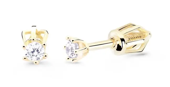 Cutie Jewellery Decentní náušnice ze žlutého zlata Z8020-30-10-X-1