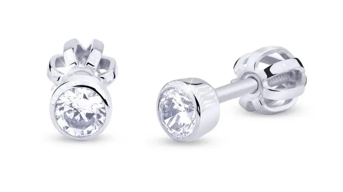 Cutie Jewellery Drobné náušnice z bílého zlata se zirkony Z3034-30-10-X-2
