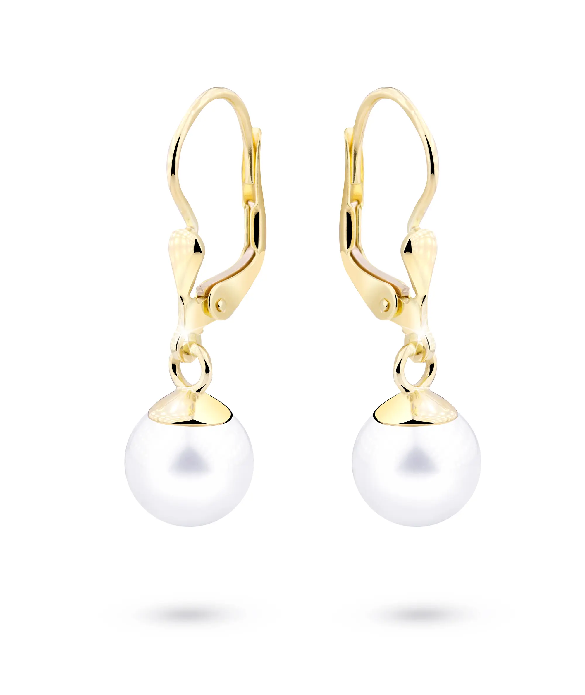 Cutie Jewellery Luxusní náušnice ze žlutého zlata s pravými perlami Z3015-55-C4-X-1 0,4 cm