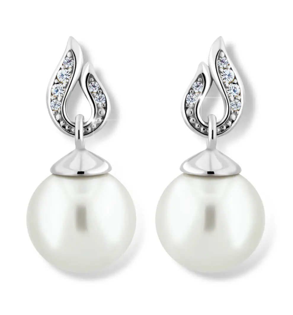 Cutie Jewellery Působivé perlové náušnice z bílého zlata Z6397-3125-10-X-2