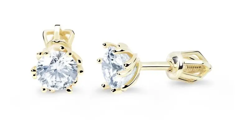 Cutie Jewellery Půvabné náušnice ze žlutého zlata Z8001-30-10-X-1