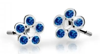 Cutie Jewellery Dětské kytičkové náušnice z bílého zlata C2744-30-X-2