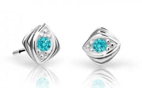 Cutie Jewellery Dětské náušnice z bílého zlata C1897-30-X-2 světle zelená