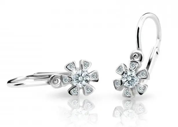 Cutie Jewellery Dětské náušnice z bílého zlata C2156-10-X-2 bílá