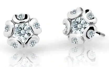 Cutie Jewellery Dětské náušnice z bílého zlata C2178-30-X-2 bílá