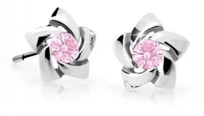 Cutie Jewellery Dětské náušnice z bílého zlata C2201-30-X-2 růžová