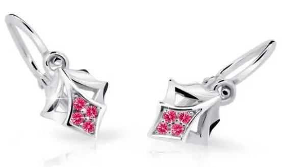 Cutie Jewellery Dětské náušnice z bílého zlata C2220-10-X-2 fuchsiová