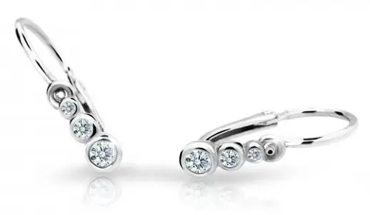 Cutie Jewellery Dětské náušnice z bílého zlata C2255-10-X-2 bílá