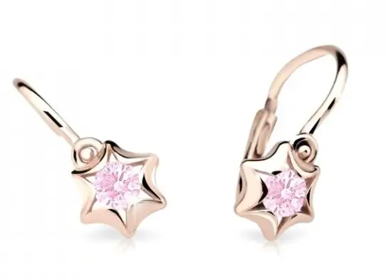 Cutie Jewellery Dětské náušnice z růžového zlata C2159-10-X-4 růžová
