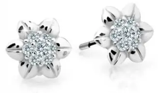Cutie Jewellery Krásné dětské náušnice z bílého zlata C2202-30-X-2 bílá