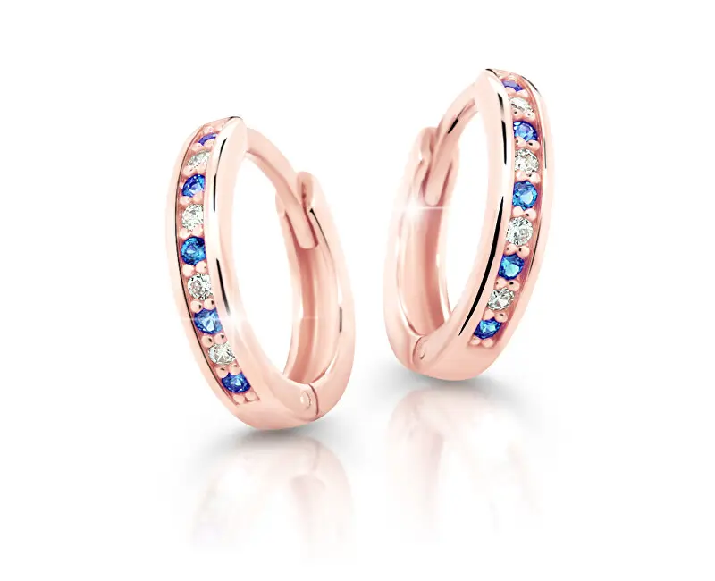 Cutie Jewellery Půvabné kruhové náušnice z růžového zlata C3342-80-X-4