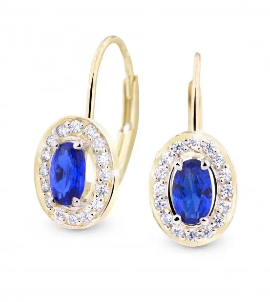Cutie Jewellery Půvabné náušnice s třpytivými zirkony Z8049-55-X-1 modrá