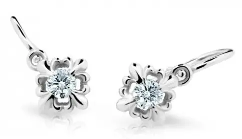 Cutie Jewellery Roztomilé dětské náušnice z bílého zlata C2212-10-X-2 bílá