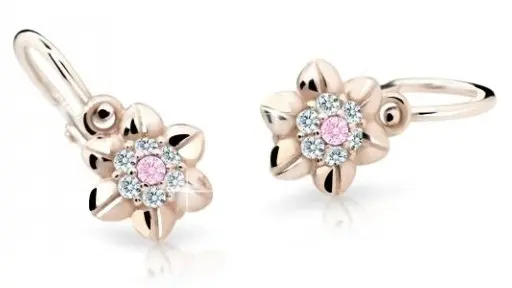 Cutie Jewellery Roztomilé dětské náušnice z růžového zlata C2202-10-X-4 růžová