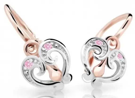 Cutie Jewellery Slušivé dětské náušnice z růžového zlata C2211-10-X-4 růžová