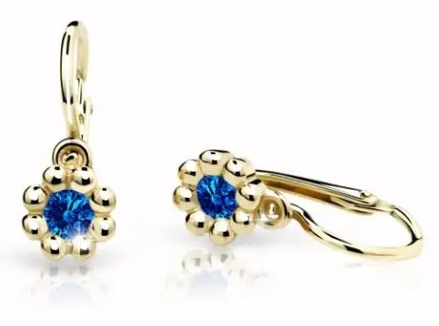 Cutie Jewellery Zlaté dětské náušnice C2030-10-X-1 modrá