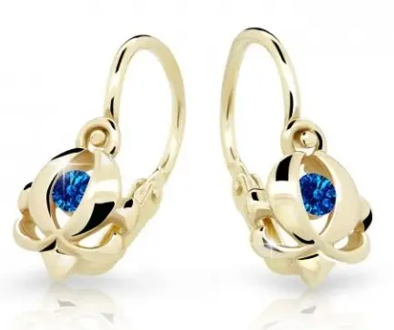 Cutie Jewellery Zlaté dětské náušnice C2218-10-X-1 modrá
