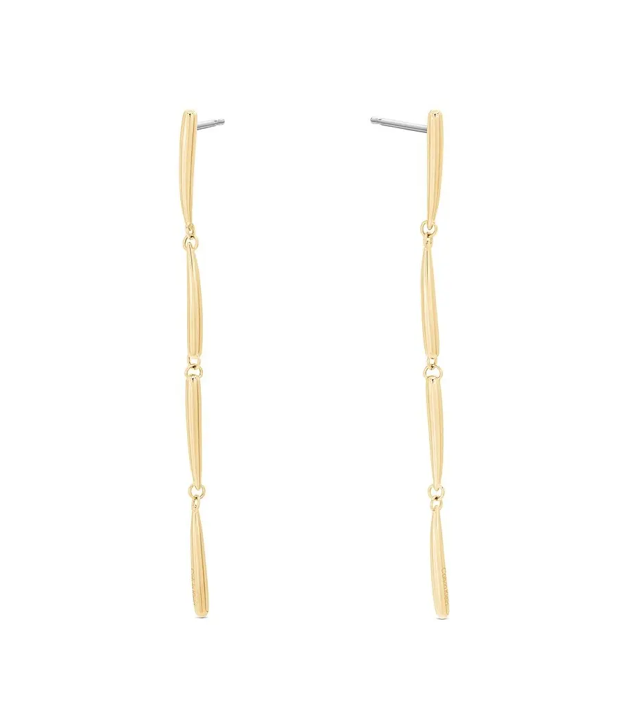 Calvin Klein Dlouhé pozlacené náušnice Elongated Drops 35000995