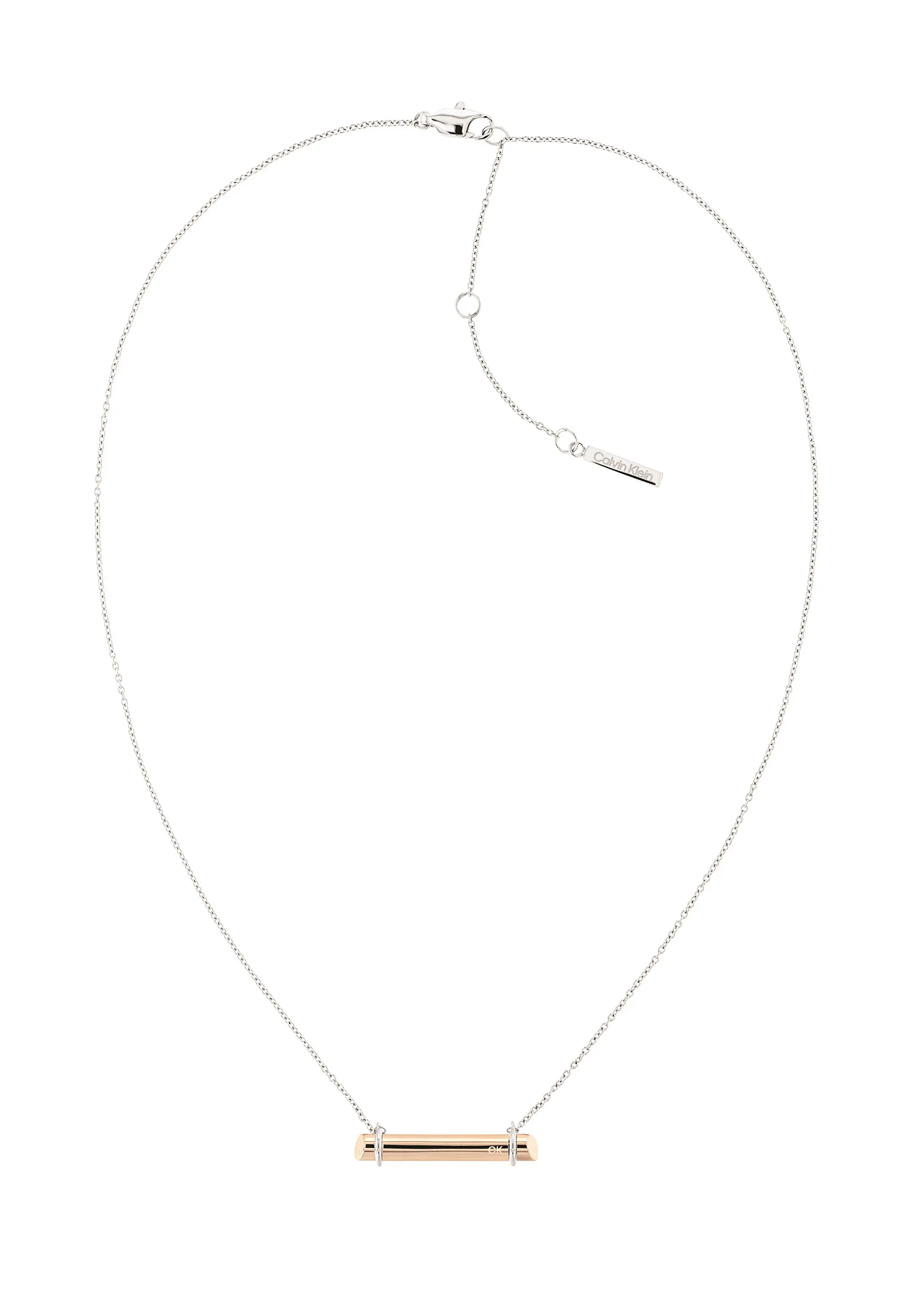 Calvin Klein Elegantní bicolor náhrdelník Elongated Linear 35000014