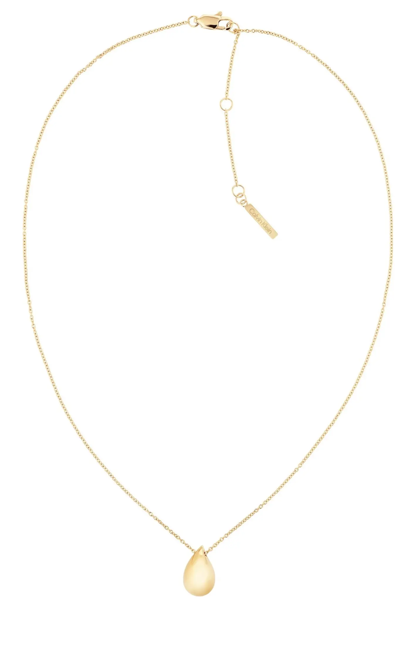 Calvin Klein Pozlacený náhrdelník z oceli Tear Drop Sculptured Drops 35000084