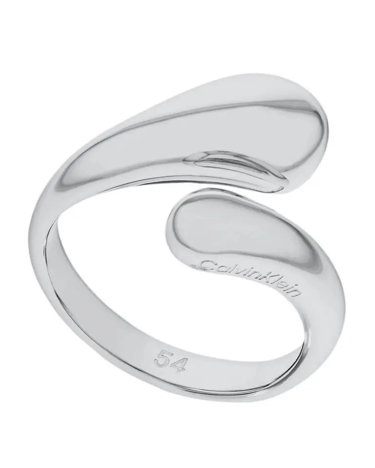 Calvin Klein Nadčasový ocelový prsten Sculptured Drops 35000192