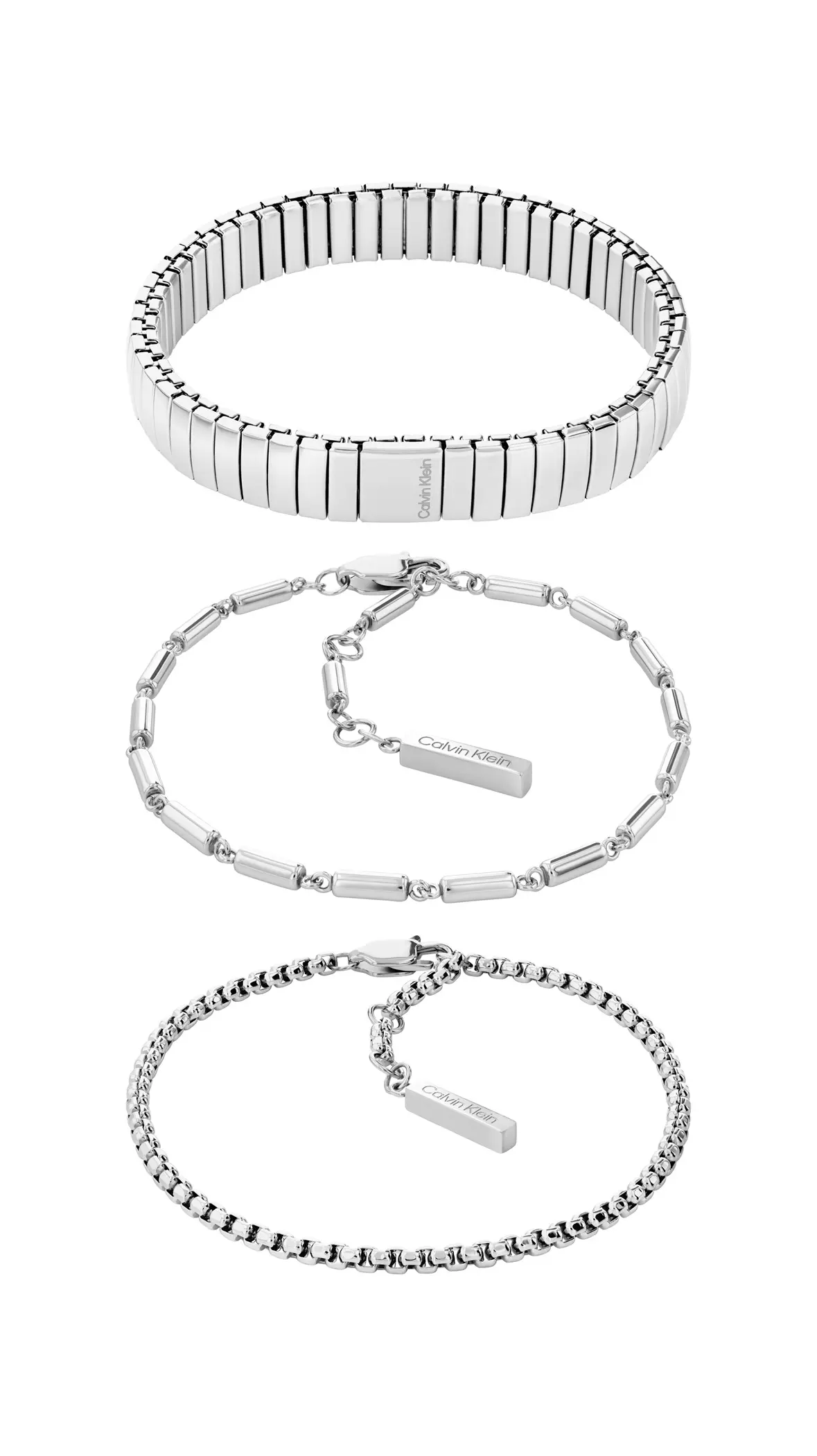 Calvin Klein Dámská souprava ocelových náramků CK Stacked 35000837 (3x náramek)