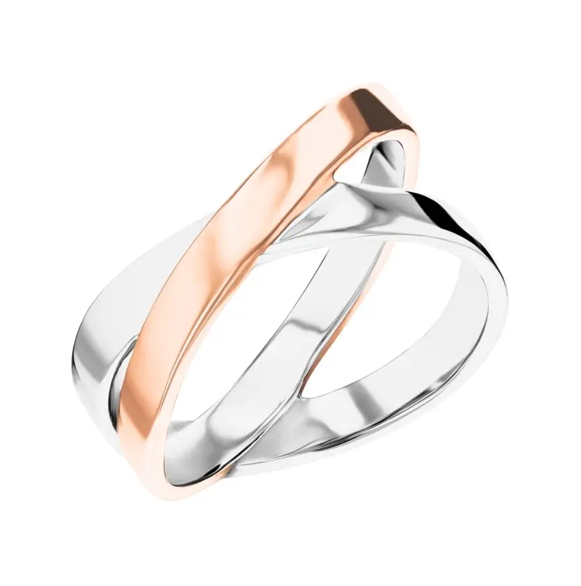 Calvin Klein Stylový bicolor prsten z oceli Elliptical 35000854