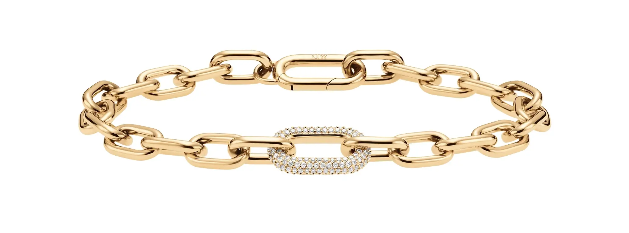 Daniel Wellington Luxusní pozlacený náramek s krystaly Crystal Link DW00400572