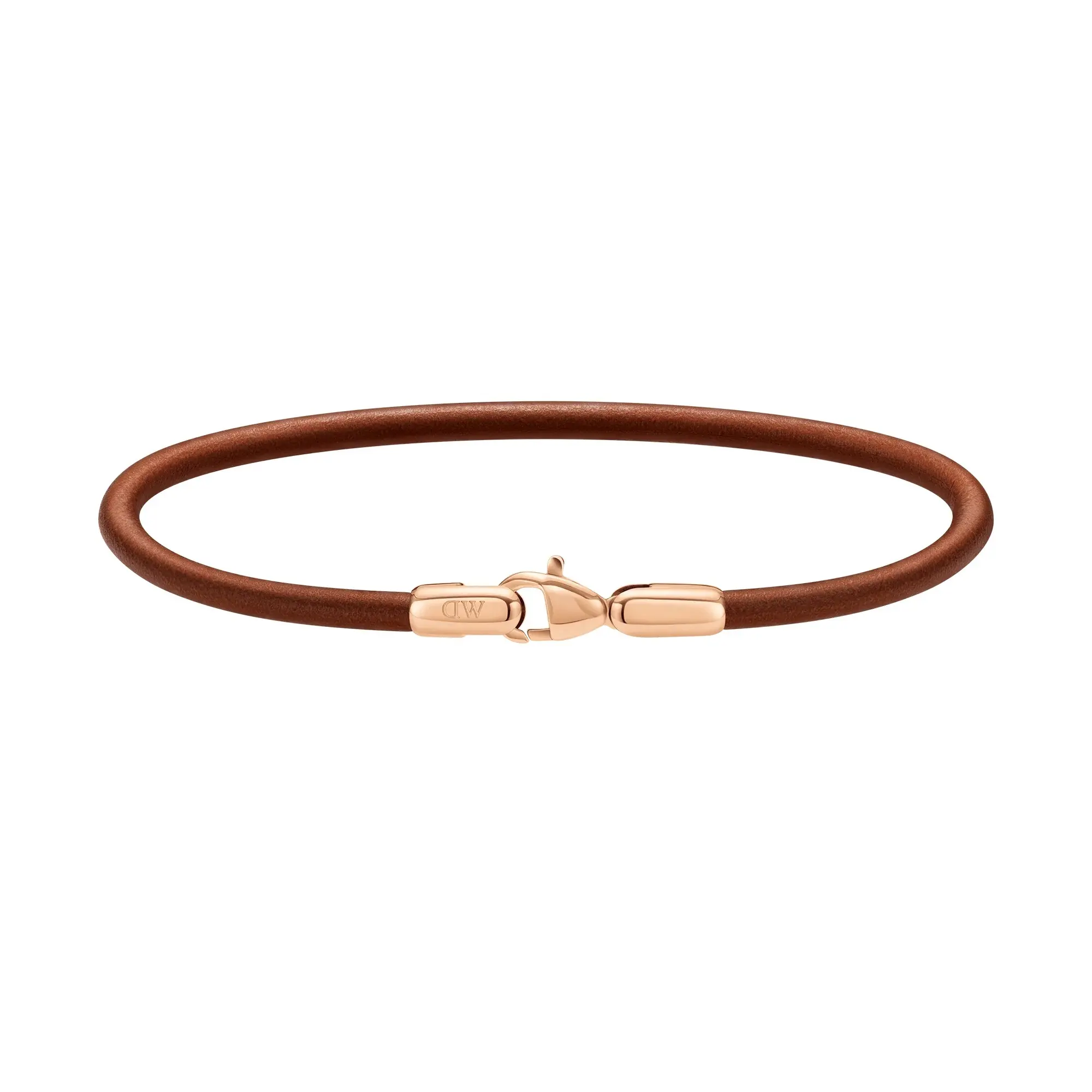 Daniel Wellington Slušivý hnědý kožený náramek St Mawes Perfect Pair DW9980051 19,5 cm
