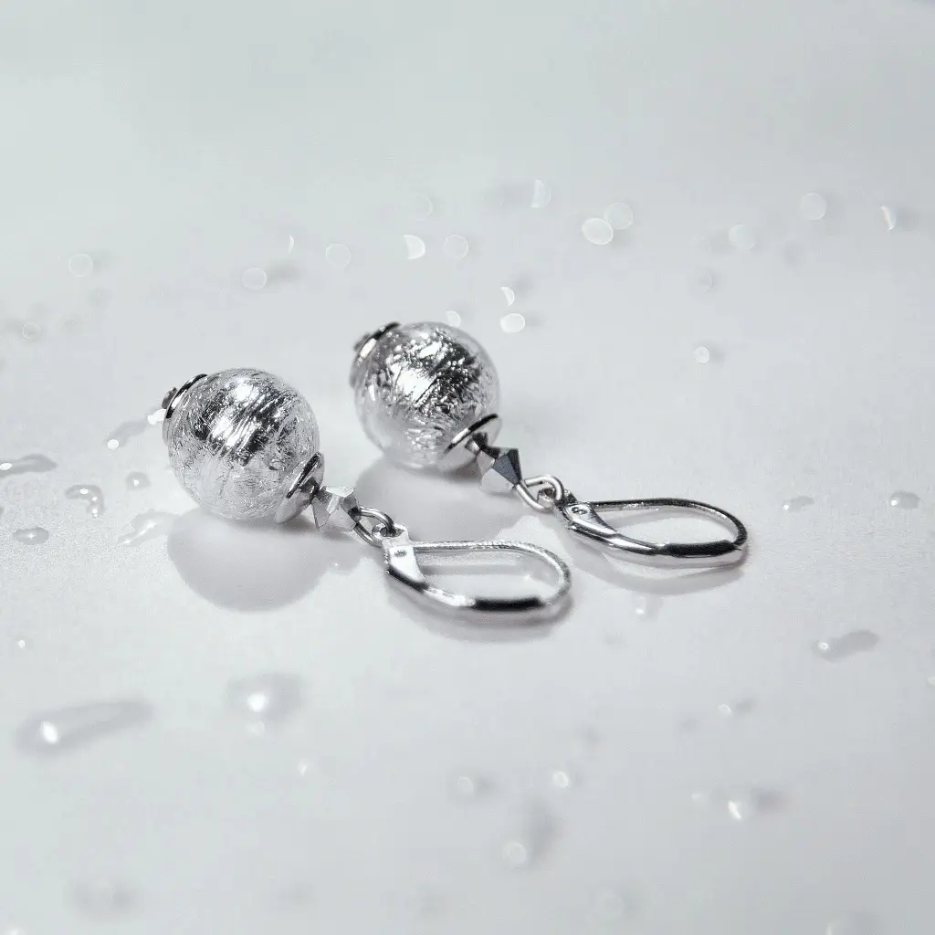 Lampglas Elegantní náušnice Ice Ice Baby s ryzím stříbrem v perlách Lampglas EER5/3/CHI