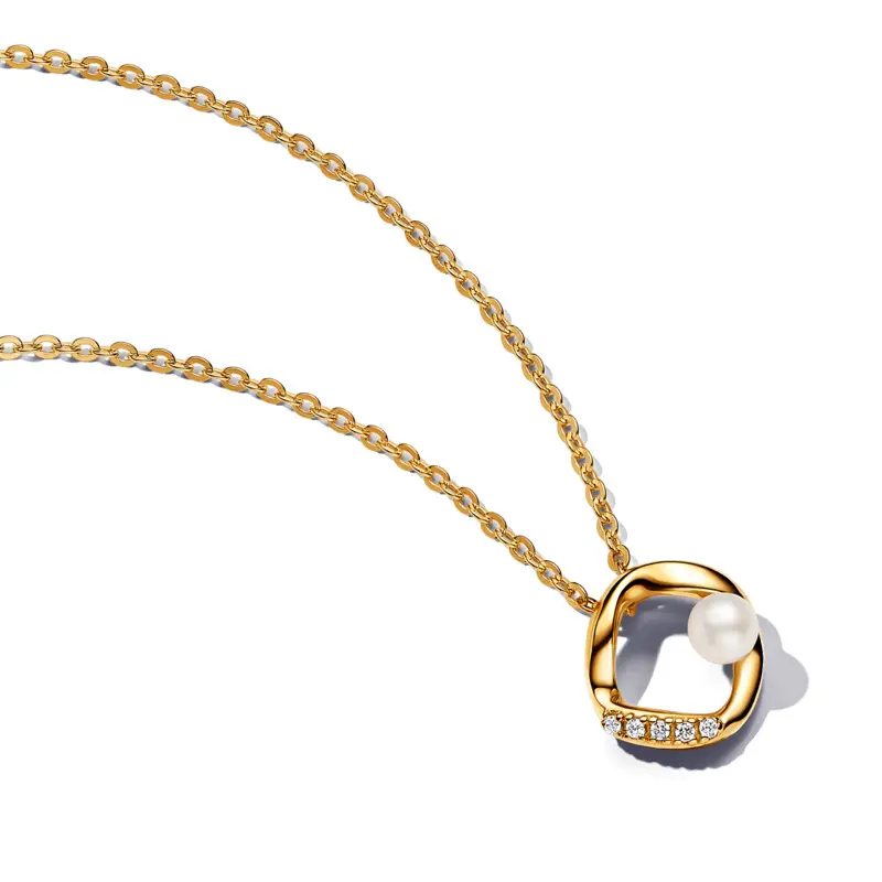 Pandora Elegantní pozlacený náhrdelník Shine 363303C01-45