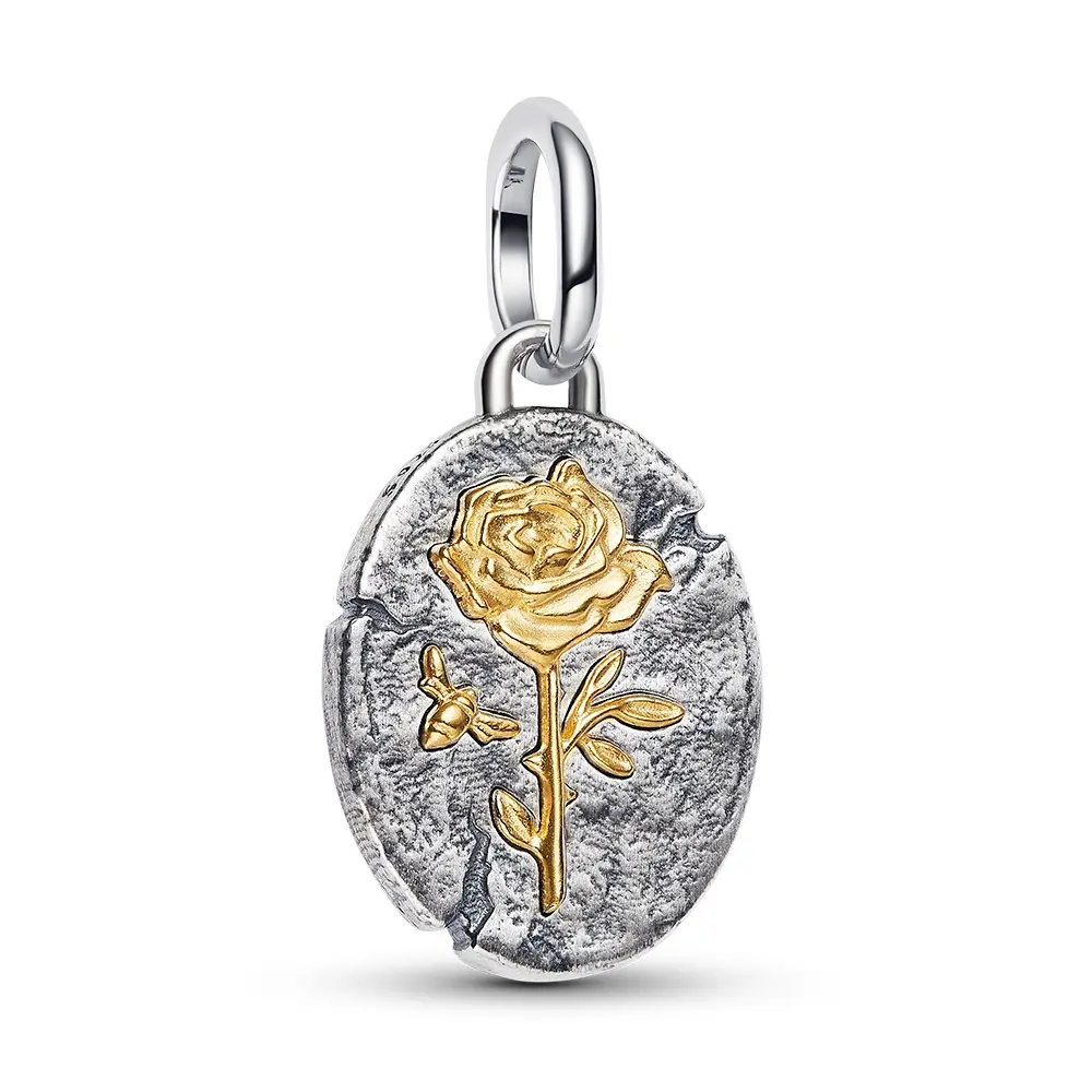 Pandora Krásný bicolor medailon Růže Moments/ME 764087C00