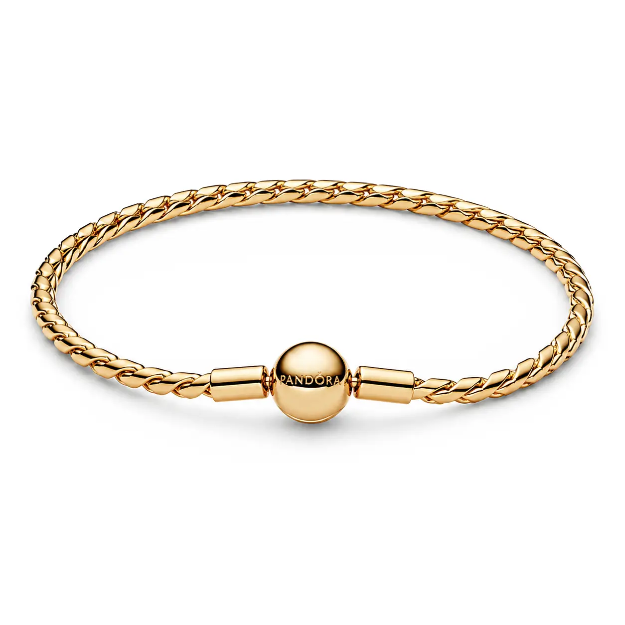 Pandora Pozlacený náramek na přívěsky Shine Moments 564028C00 19 cm