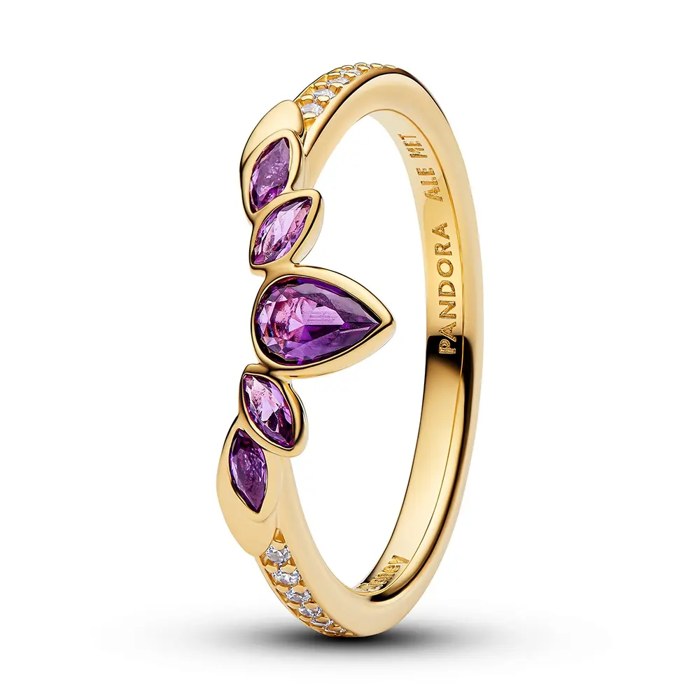 Pandora Pozlacený prsten korunka královny Anny Shine Disney 164135C01