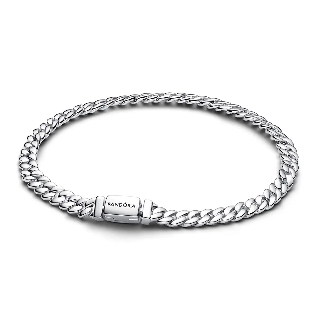 Pandora Stříbrný kubánský náramek Shine Timeless 594367C00 18 cm