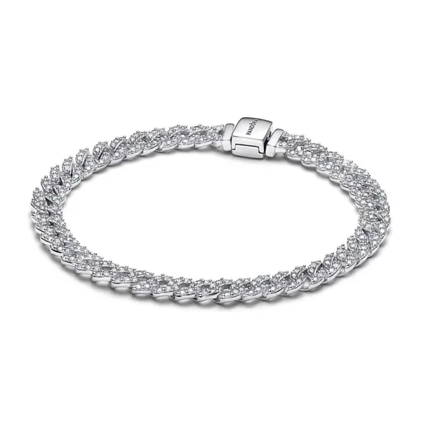 Pandora Stříbrný náramek z kubánského řetízku Timeless 593008C01