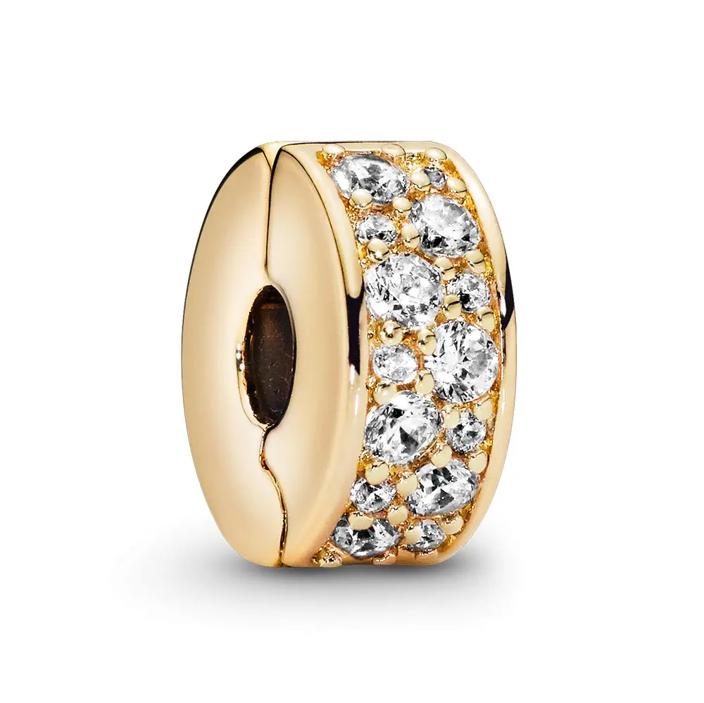 Pandora Pozlacený třpytivý korálek Shine Moments 768658C01