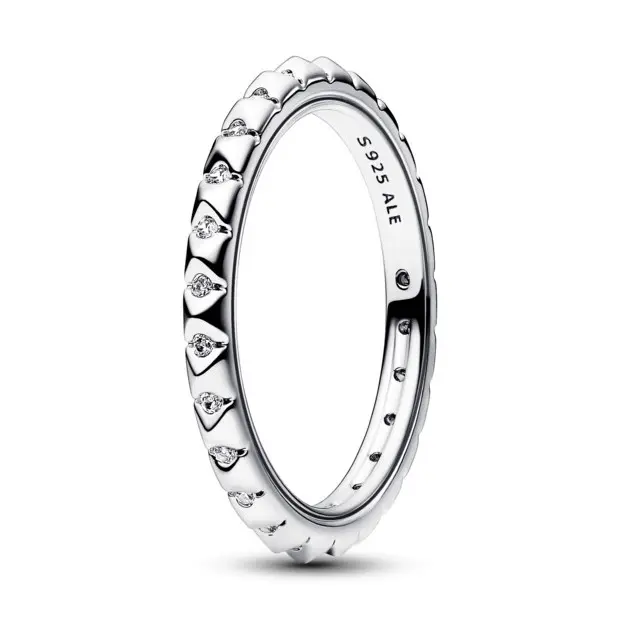 Pandora Stříbrný prsten se zirkony Pyramidy Me 192800C01 56 mm
