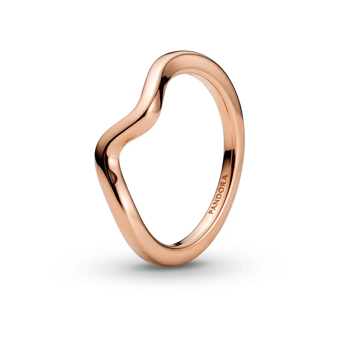 Pandora Vlnitý bronzový prsten Timeless Rose 183095C00 56 mm