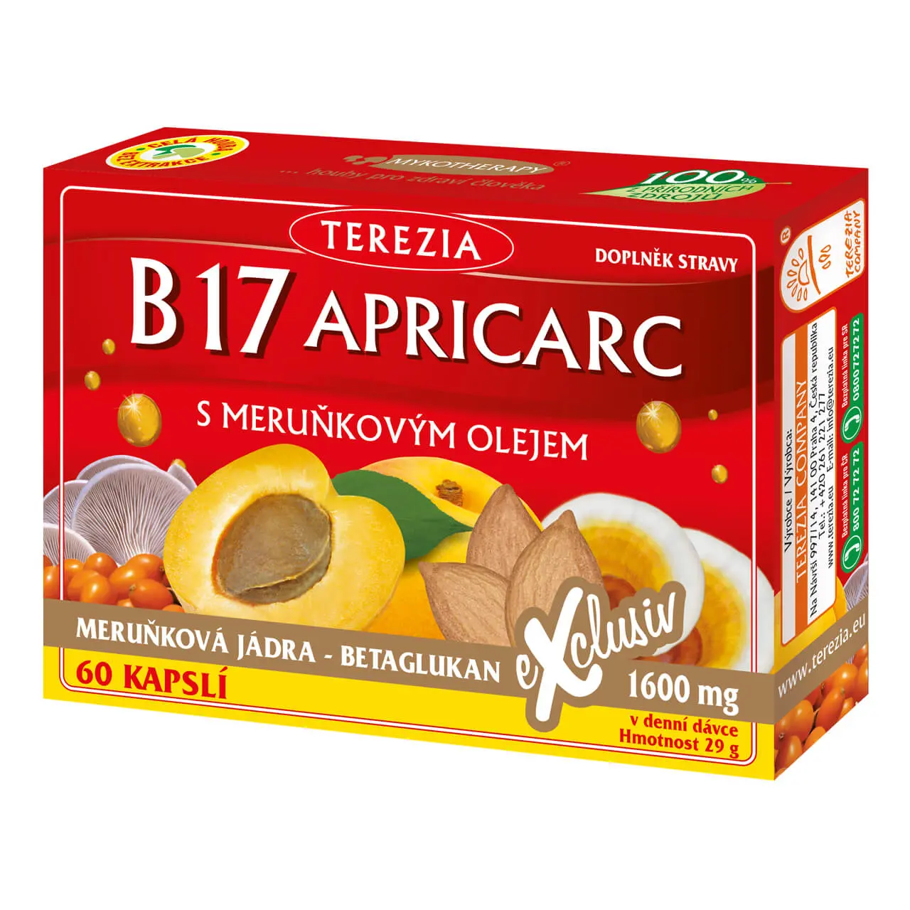 Terezia B17 Apricarc s meruňkovým olejem 60 kapslí