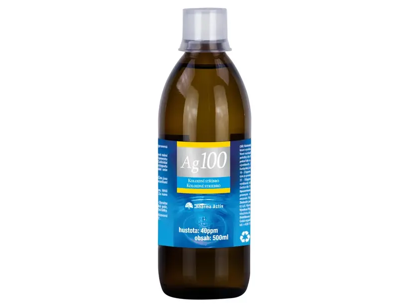Koloidní stříbro Ag100 40ppm 500ml