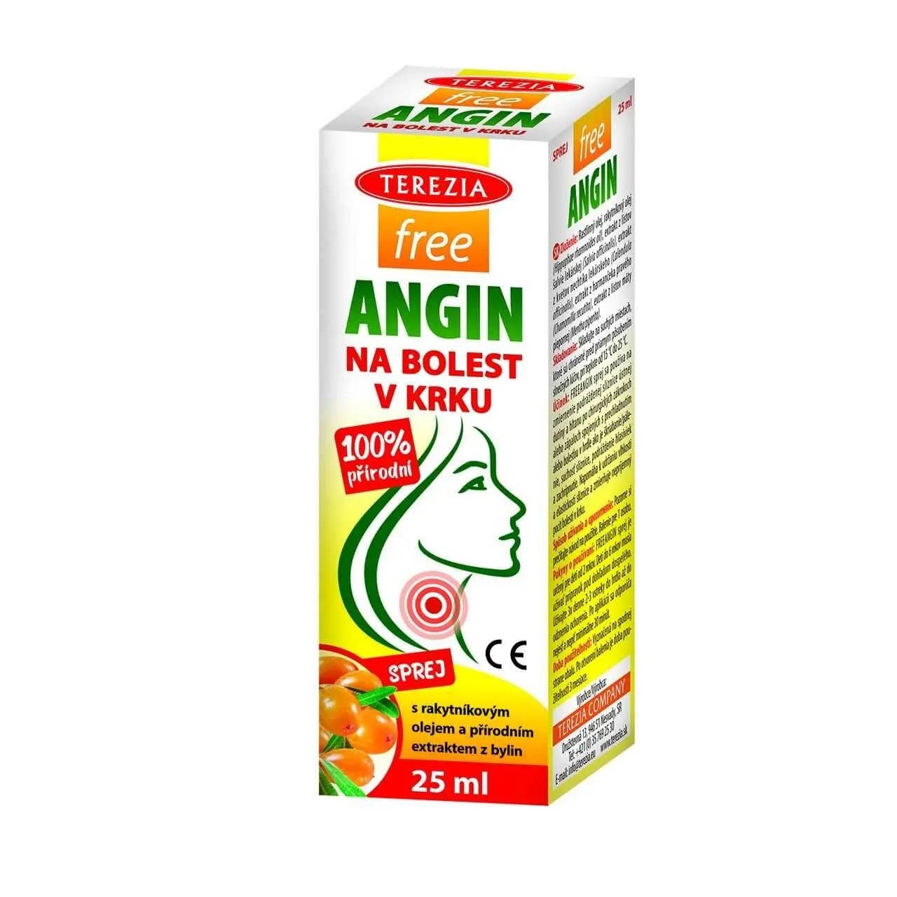 TEREZIA FreeAngin spray na bolest v krku 25ml